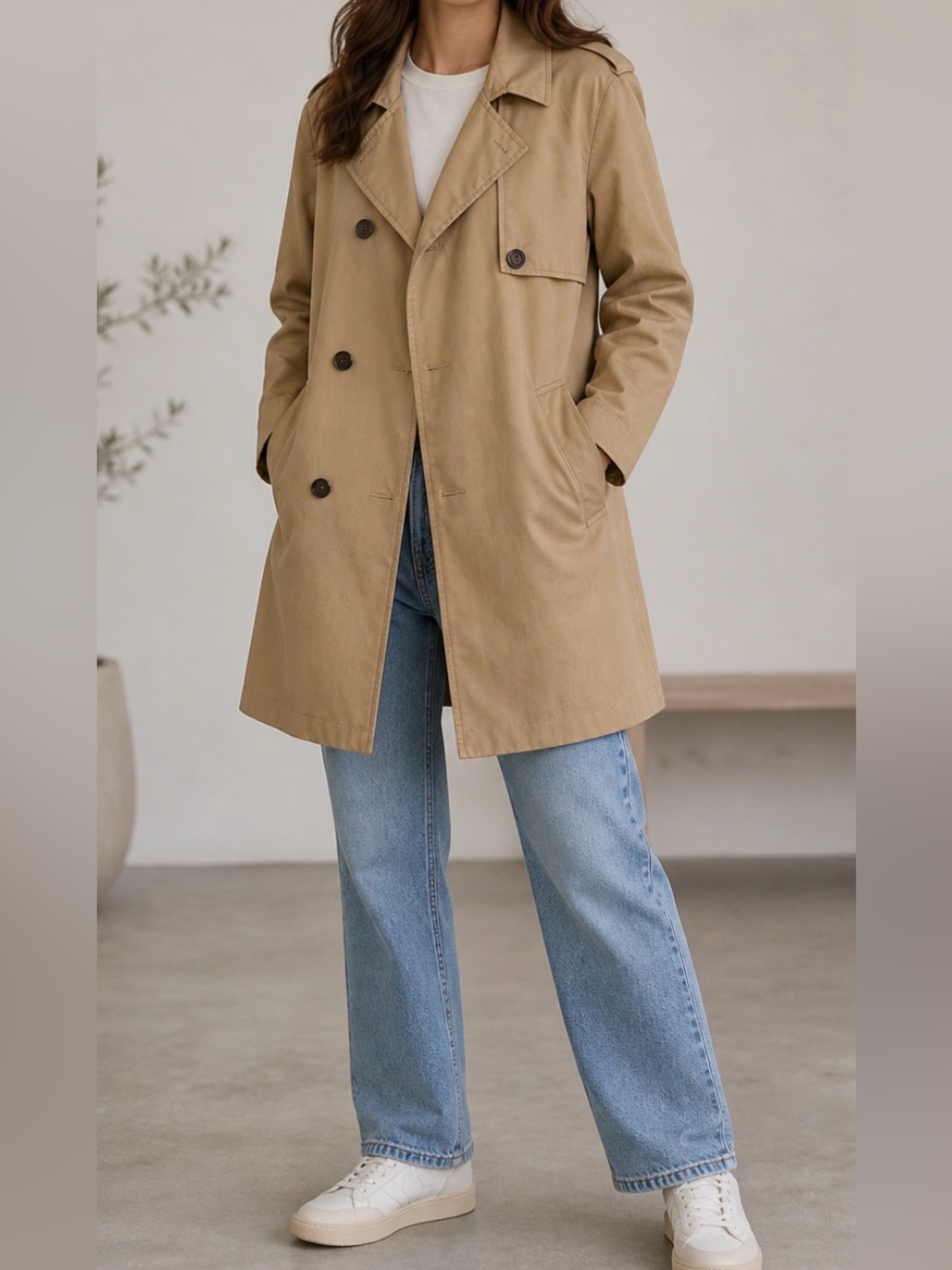 ❤️Rare Find Vintage Scotch&Soda Classic Tan Double-Breasted Coat